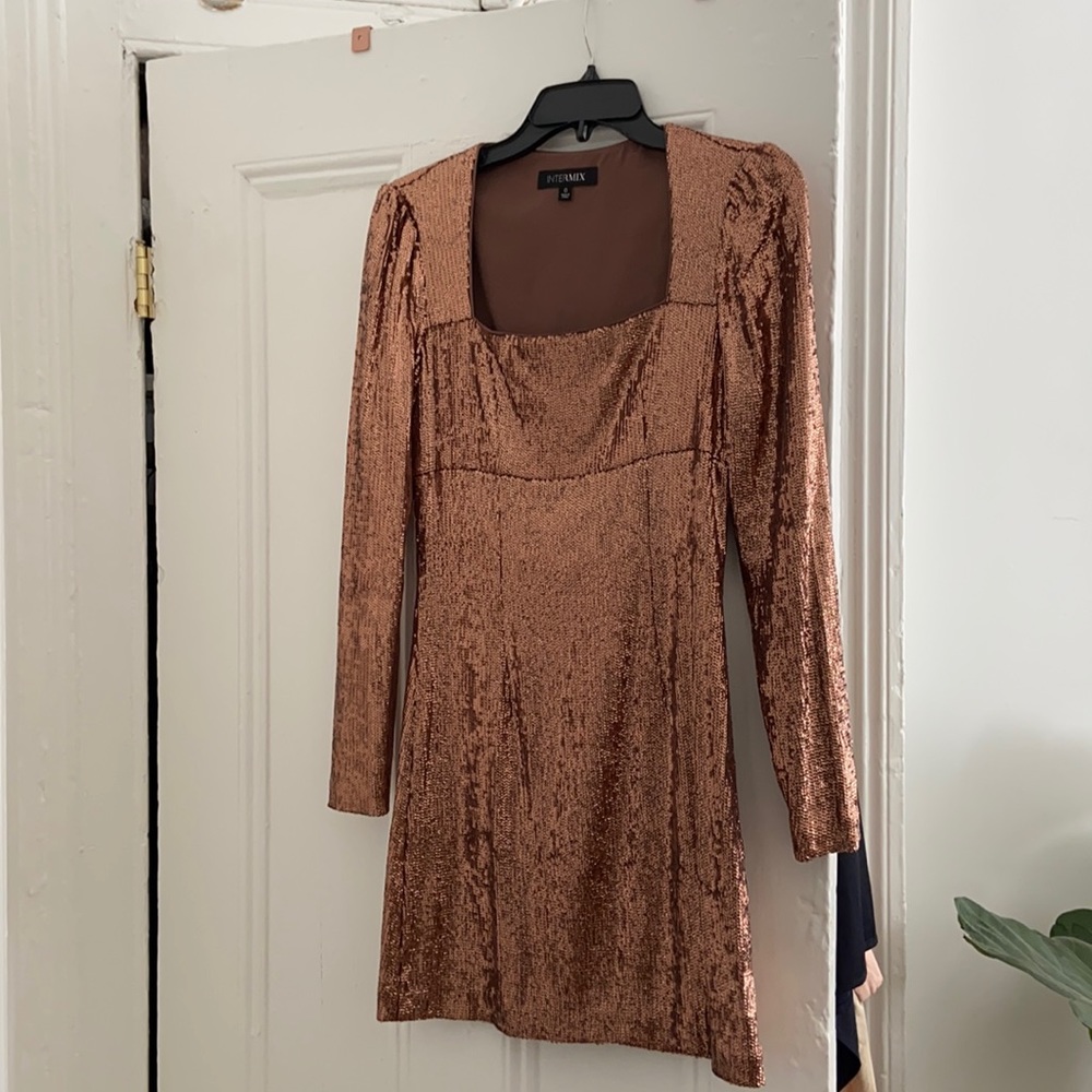 Intermix sequin mini dress